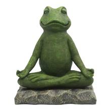 Meditate Zen Buddhism Frog Statue Ornament Copper Animal Sculpture Yoga Resin Miniatures Figurine Home Desk Decoration Craft 2024 - buy cheap