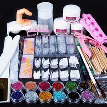 Kit de polvo acrílico para uñas, purpurina, herramienta para manicura, diamantes de imitación 2024 - compra barato