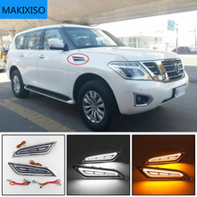 LED DRL Flowing Turning Light Signal Lamp Side Vents Sticker For Nissan Patrol Y62 Armada Accessories 2015 2016 2017 2018 2019 2024 - buy cheap