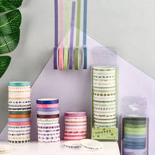 20 pcs/lot Color aesthetics series Color Slim Washi Masking Tape set Paper Stickers Scrapbooking Stationery Decorative Tape 2024 - buy cheap