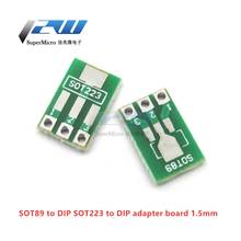 20 unids/lote SOT89 SOT223 a placa de transferencia DIP PCB, Pin DIP, placa de paso, adaptador de llave 2024 - compra barato