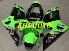 Kit de carenado de molde de inyección personalizado, juego de carenados verde y negro para KAWASAKI Ninja ZX6R 03 04 ZX 6R 636 2003 2004 + regalos KH05 2024 - compra barato