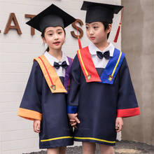New Student Uniform Academic Dress Set for Kids Baby Boy Girls Kindergarten Graduation Chorus Stage Performance Clothing Hat Set 2024 - buy cheap