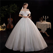 2021 novo fora do branco fora do ombro vestido de noiva noiva piso personalizado vestido de noiva plus size vestido de noiva real princesa mariage 2024 - compre barato