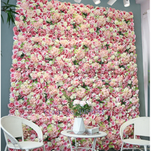 Flores artificiales para pared, fondo tridimensional, decoración de boda, paño de seda rosa, decoración moderna para el hogar 2024 - compra barato