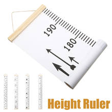 New Black White Child Kids Height Ruler Wooden Kids Growth Size Chart Measure Ruler Hanging Wall Sticker Kids Bedroom Home Decor 2024 - buy cheap