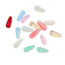 10Pcs/lot 8x19mm Multi Colors Smooth Glass Beads Water Drop Loose Spacer Beads DIY Jewelry Findings For Bracelet Earring Making 2024 - buy cheap