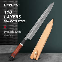 HEZHEN 270mm Sashimi Knife Japanese 110 Layers Damascus Super Steel Sharp Sushi Filleting Slice Kitchen Cook Knives 2024 - buy cheap