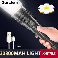 20800MAH Most Powerful LED Flashlight XHP70 USB Rechargeable Torch Hard Torch IPX-6 Waterproof Lantern by 18650 Battery Bright 2024 - buy cheap