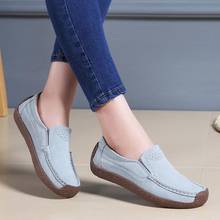 Women sneakers 2022 new fashion breathable genuine leather slip-on mother casual shoes woman solid flats  sneakers women shoes 2024 - buy cheap