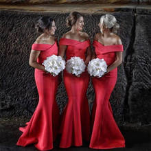 Сексуальные платья подружки невесты с открытыми плечами, новые платья для подружки невесты, Простые Вечерние платья с перекрещивающимися пятнами 2024 - купить недорого