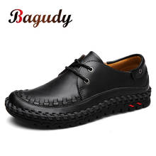 Zapatos informales de cuero hechos a mano para hombre, mocasines de diseño británico de moda, zapatos clásicos de cuero tejido, mocasines planos 46 2024 - compra barato