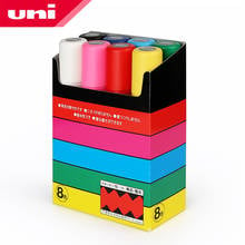 8 colors Set Mitsubishi Uni Posca PC-17K Paint Marker Pen-Extra Broad Tip-15mm Marker Pens Office & School Supplies 2024 - купить недорого