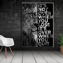 Modern Wild Lion Motivational Quote Canvas Painting Wall Art Posters Prints Wall Pictures for Living Room Office Cuadros Decor 2024 - buy cheap