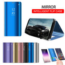 Smart mirror flip phone case for huawei honor 8x p30 p20 lite mate 20 10 pro note 10 p smart z y5 y6 y9 y7 prime 2019 view cover 2024 - buy cheap