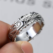 Женское Винтажное кольцо с цветочной резьбой, модные кольца цвета розового золота и серебра для женщин, свадебная бижутерия, роскошное обручальное кольцо для невесты 2024 - купить недорого