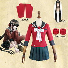 Conjunto de fantasia para halloween, 6 peças, para cosplay de danganronpa v3, harukawa, maki, para meninas 2024 - compre barato