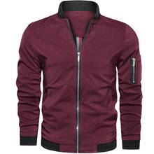 Spring Autumn Jacket Men 2020 Men's Bomber Jacket Casual Streetwear Mens Jackets and Coats Windbreaker Simple British Style Coat 2024 - buy cheap