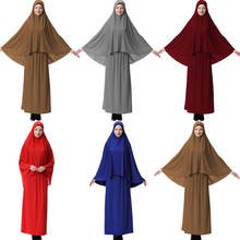 Women Islamic Overhead Hijab Skirt Abaya Muslim Sets Kaftan Jilbab Robe Prayer Garment Sets Turkish Caftan Dubai Arab Clothing 2024 - buy cheap