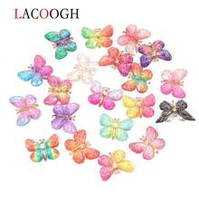 Lacoogh 10/20pcs Acrylic Butterfly Accessories Hole Size 1mm Color Mixing Fit Bracelet  Necklace Findings Pendants Charms 2024 - buy cheap