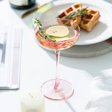 Бокал для вина Asakuchi в скандинавском стиле, без свинца, из розовой золотой фольги, бокал для сладкого шампанского, es чаша для коктейля, праздничная чашка для питья 2024 - купить недорого