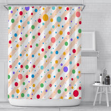 GURET-cortina de ducha impermeable con ganchos, cortina de alta calidad con impresión sencilla, accesorios de baño para el hogar y el Hotel 2024 - compra barato