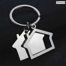 Men New fashion House Key Chain with Window Women Cute Metal keychain charm Car Key ring for party best gift Jewelry 2024 - buy cheap