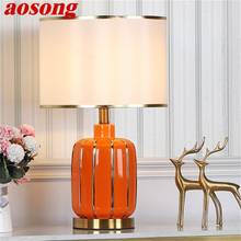 AOSONG Ceramic Table Lamps Desk Luxury Modern LED Lighting For Home Bedroom 2024 - buy cheap