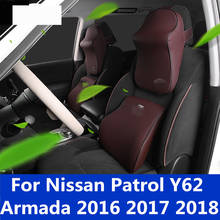 Almohada de reposacabezas para interior de coche, edredón de aire acondicionado multifunción para Nissan Patrol Y62 Armada 2016 2017 2018 2024 - compra barato