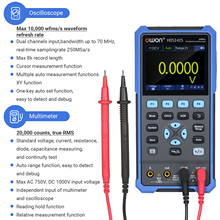 Owon hds242s 2-ch multímetro digital osciloscópio gerador de forma de onda 3-em-1 testador 40mhz largura de banda 20,000 contagens multiumeter 2024 - compre barato