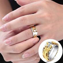 New Trendy Animal Gold-Plated Dragon Austrian Rhinestone Inlaid Ring Men's Ring Bohemian Crystal Inlaid Ring Accessories Jewelry 2024 - buy cheap