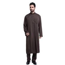 Clomplo-ropa islámica para hombres, vestido musulmán de Abaya, Dubái, Abaya, manga larga, Árabe 2024 - compra barato