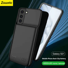 4800 Mah для Samsung Galaxy S21 батарея зарядное устройство чехол для смартфона S21 батарея чехол SPower Bank 2024 - купить недорого