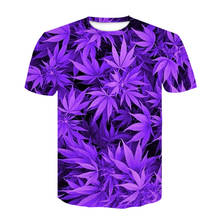 2020 забавная Мужская футболка с принтом «листья сорняков», Повседневная модная 3D футболка с коротким рукавом и круглым вырезом, футболки высокого качества, брендовая футболка 2024 - купить недорого