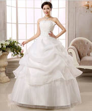 Women Wedding Dress Ball Gowns Large Size Flower Bride Strap Wedding Dresses Lace Up 2024 - buy cheap