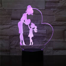 LED Night Light with Sensor 3D Acrylic Lamp Maternal love Bluetooth Base Neon Nightlight Present on Mother's Day Gift 2024 - buy cheap