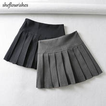 Saia de verão feminina, saias harajuku, estilo coreano, mini-saia casual plissada, saia curta sexy, preto, cinza, streetwear 2021 2024 - compre barato
