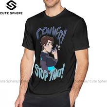 Camiseta de Detroit Become Human Conner Stop That, camiseta 100 de algodón de moda, camiseta de manga corta con gráfico 5x impresionante para hombres 2024 - compra barato