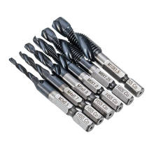 6pc/set HRC89 M3-M10 Combination Drill Tap Bit Set TiAlN Coated Deburr Countersink Bits 2024 - buy cheap