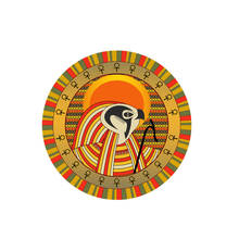 Автомобильная наклейка в форме египетского солнца, Бога, лазерная круглая наклейка из ПВХ, декоративные аксессуары, 11,5 см * 2024 - купить недорого