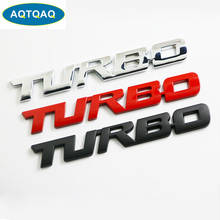 AQTQAQ 3D Metal Car Decoration Metal Adhesive TURBO Truck Car Badge Emblem Sticker for Turbo Boost Car, car decorations sickers 2024 - buy cheap
