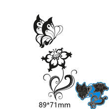 Metal Cutting Dies  flower and butterfly new for decor card DIY Scrapbooking stencil Paper Album template Dies 89*71mm 2024 - buy cheap