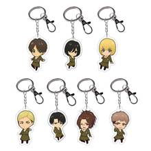 Attack On Titan Keychain Acrylic Key Chain Pendant Anime Accessories Cartoon Key Ring 2024 - buy cheap