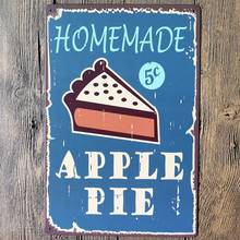 Vintage Homemade Applepie Metal Tin Sign Poster Plaque Bar Pub Club Wall Home Decor 20 30 Cm Custom Metal Sign 2024 - buy cheap