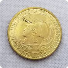 1915 S $50 Золотая Панама Тихоокеанская круглая памятная копия памятные монеты-Реплика монеты медали коллекционные монеты 2024 - купить недорого