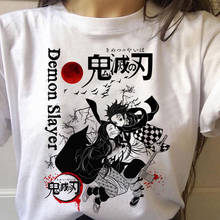 Kimetsu No Yaiba Funny Cartoon T Shirt Men Demon Slayer Graphic Anime T-shirt Oversized Cool Tshirt Unisex Summer Top Tees Male 2024 - buy cheap