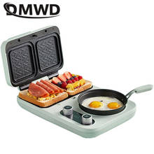 Dmwd-máquina doméstica multifuncional para waffles, para café da manhã, sanduíche, torradeira, ham, ovos, chapa 2024 - compre barato