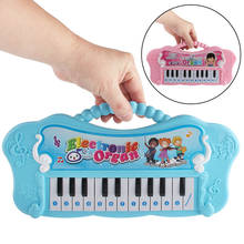 Милое детское пианино, мини электронный орган, музыкальная клавиатура с микрофоном, обучающая игрушка, музыкальный инструмент 2024 - купить недорого