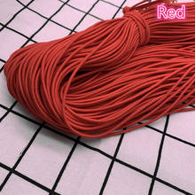 Banda elástica redonda roja de alta elasticidad, cordón elástico para la fabricación de joyas, accesorios de bricolaje, 5 yardas, 2mm, 2,5mm, novedad 2024 - compra barato