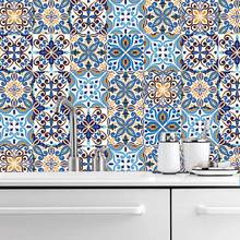 Strip Wall Sticker Cupboard Bathroom Kitchen Decoration Wallpaper Peel & Stick Vinyl Morocco Style Retro Art Wall Dec Waterproof 2024 - buy cheap